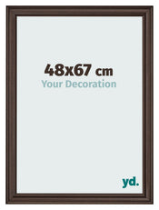 Marco de Fotos 48x67cm Roble Oscuro MDF Lazio Delantera Tamano | Yourdecoration.es