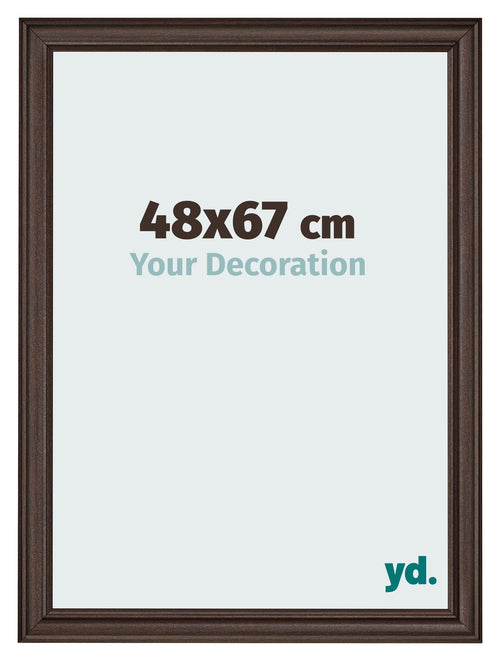 Marco de Fotos 48x67cm Roble Oscuro MDF Lazio Delantera Tamano | Yourdecoration.es