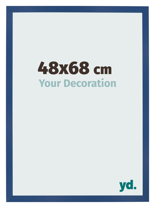 Marco de Fotos 48x68 cm Azul Oscuro MDF Bologna Delantera Tamano | Yourdecoration.es