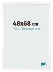 Marco de Fotos 48x68 cm Blanco Brillante MDF Bologna Delantera Tamano | Yourdecoration.es