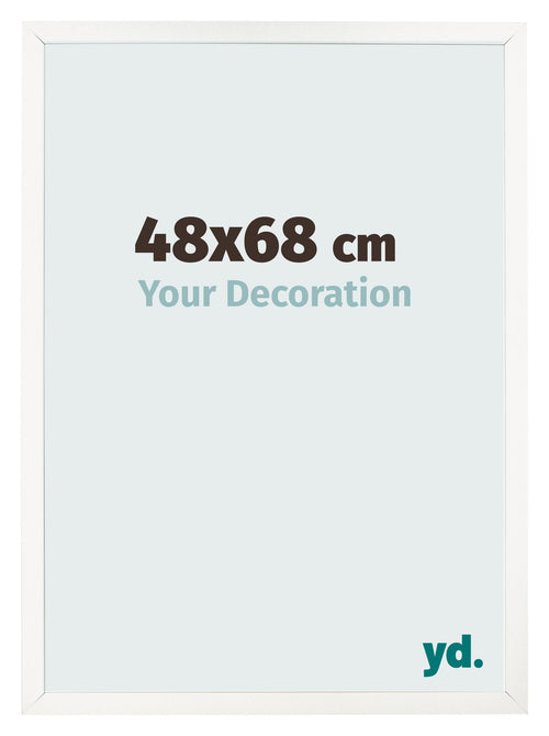 Marco de Fotos 48x68 cm Blanco Brillante MDF Bologna Delantera Tamano | Yourdecoration.es