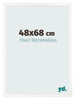 Marco de Fotos 48x68 cm Blanco Mate MDF Bologna Delantera Tamano | Yourdecoration.es