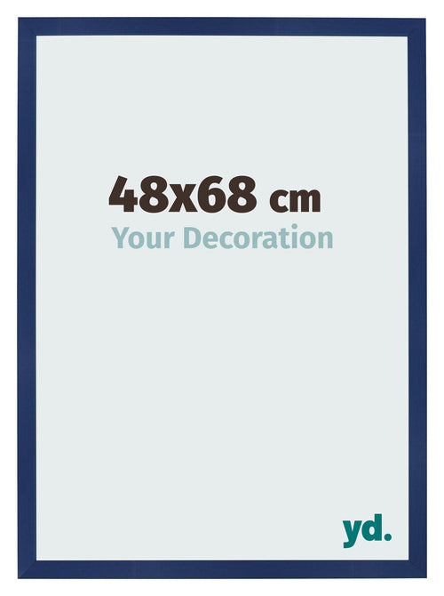 Marco de Fotos 48x68cm Azul Oscuro Barrido MDF Bologna Delantera Tamano | Yourdecoration.es