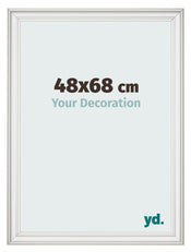 Marco de Fotos 48x68cm Blanco Barrido MDF Lazio Delantera Tamano | Yourdecoration.es