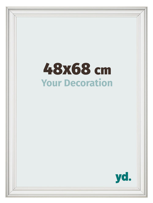 Marco de Fotos 48x68cm Blanco Barrido MDF Lazio Delantera Tamano | Yourdecoration.es