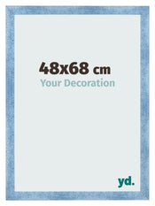 Marco de Fotos 48x68cm Claro Azul Barrido MDF Pisa Delantera Tamano | Yourdecoration.es