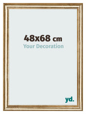 Marco de Fotos 48x68cm Dorado Antiguo MDF Lazio Delantera Tamano | Yourdecoration.es