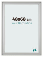 Marco de Fotos 48x68cm Plateado Mate MDF Lazio Delantera Tamano | Yourdecoration.es