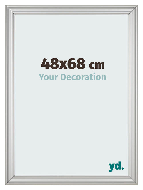 Marco de Fotos 48x68cm Plateado Mate MDF Lazio Delantera Tamano | Yourdecoration.es