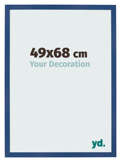 Marco de Fotos 49x68 cm Azul Oscuro MDF Bologna Delantera Tamano | Yourdecoration.es