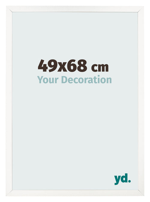 Marco de Fotos 49x68 cm Blanco Brillante MDF Bologna Delantera Tamano | Yourdecoration.es