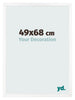 Marco de Fotos 49x68 cm Blanco Mate MDF Bologna Delantera Tamano | Yourdecoration.es