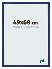 Marco de Fotos 49x68cm Azul Oscuro Barrido MDF Bologna Delantera Tamano | Yourdecoration.es