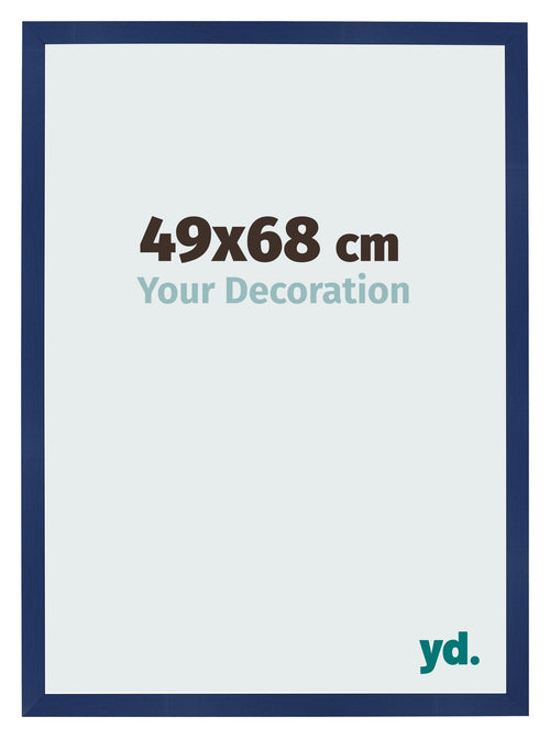 Marco de Fotos 49x68cm Azul Oscuro Barrido MDF Bologna Delantera Tamano | Yourdecoration.es