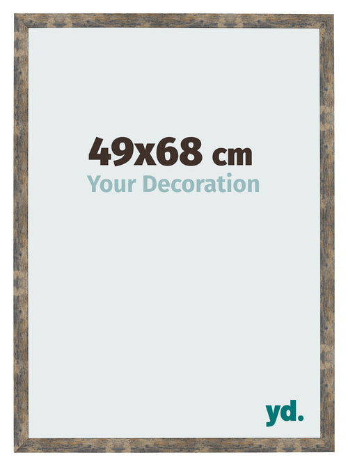 Marco de Fotos 49x68cm Azul Y Dorado Fusionado MDF Bologna Delantera Tamano | Yourdecoration.es