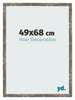 Marco de Fotos 49x68cm Azul Y Dorado Fusionado MDF Bologna Delantera Tamano | Yourdecoration.es