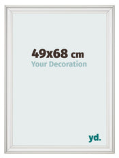 Marco de Fotos 49x68cm Blanco Barrido MDF Lazio Delantera Tamano | Yourdecoration.es
