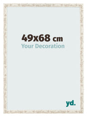Marco de Fotos 49x68cm Blanco Vintage MDF Bologna Delantera Tamano | Yourdecoration.es