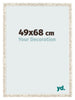 Marco de Fotos 49x68cm Blanco Vintage MDF Bologna Delantera Tamano | Yourdecoration.es