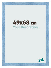 Marco de Fotos 49x68cm Claro Azul Barrido MDF Pisa Delantera Tamano | Yourdecoration.es