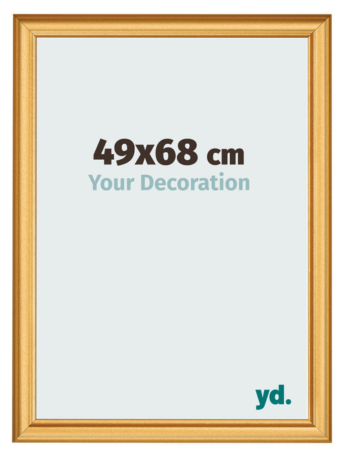 Marco de Fotos 49x68cm Dorado Matte MDF Lazio Delantera Tamano | Yourdecoration.es