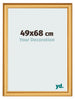 Marco de Fotos 49x68cm Dorado Matte MDF Lazio Delantera Tamano | Yourdecoration.es