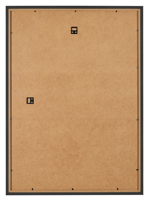 Marco de Fotos 49x68cm Negro Grano De Madera MDF Bologna Trasera | Yourdecoration.es