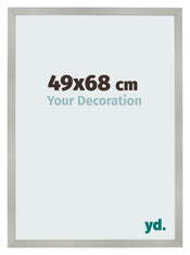 Marco de Fotos 49x68cm Plateado Mate MDF Bologna Delantera Tamano | Yourdecoration.es