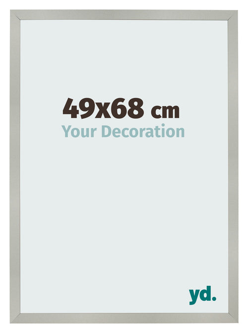 Marco de Fotos 49x68cm Plateado Mate MDF Bologna Delantera Tamano | Yourdecoration.es