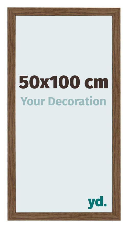 Marco de Fotos 50x100 cm Roble Rustico MDF Bologna Delantera Tamano | Yourdecoration.es