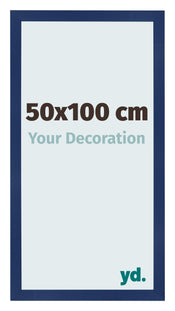 Marco de Fotos 50x100cm Azul Oscuro Barrido MDF Bologna Delantera Tamano | Yourdecoration.es