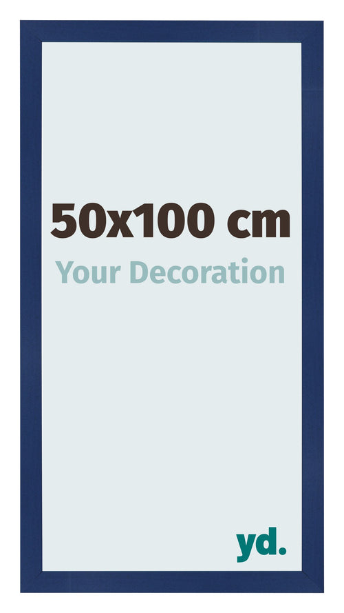 Marco de Fotos 50x100cm Azul Oscuro Barrido MDF Bologna Delantera Tamano | Yourdecoration.es