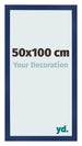 Marco de Fotos 50x100cm Azul Oscuro Barrido MDF Bologna Delantera Tamano | Yourdecoration.es