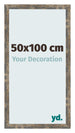 Marco de Fotos 50x100cm Azul Y Dorado Fusionado MDF Bologna Delantera Tamano | Yourdecoration.es