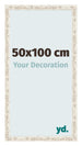 Marco de Fotos 50x100cm Blanco Vintage MDF Bologna Delantera Tamano | Yourdecoration.es