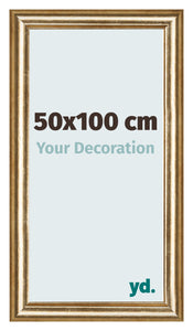 Marco de Fotos 50x100cm Dorado Antiguo MDF Lazio Delantera Tamano | Yourdecoration.es