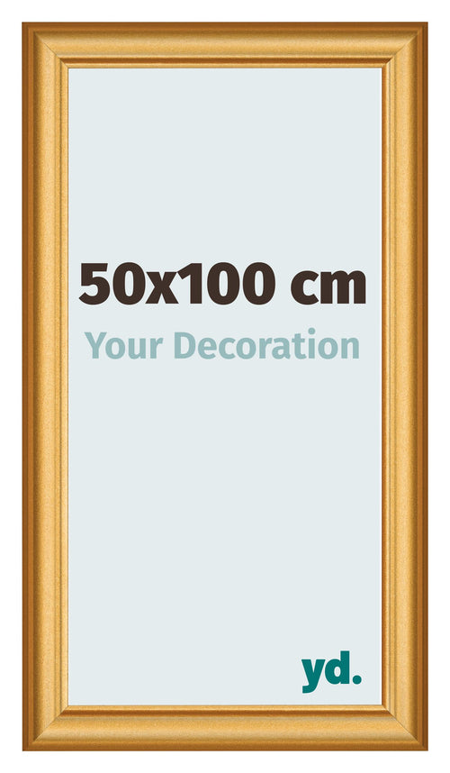 Marco de Fotos 50x100cm Dorado Matte MDF Lazio Delantera Tamano | Yourdecoration.es