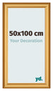 Marco de Fotos 50x100cm Dorado Matte MDF Lazio Delantera Tamano | Yourdecoration.es