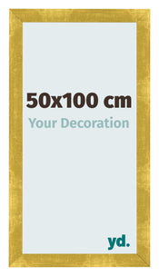 Marco de Fotos 50x100cm Dorado Vintage MDF Pisa Delantera Tamano | Yourdecoration.es