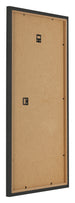 Marco de Fotos 50x100cm Negro Grano De Madera MDF Bologna Trasera Oblicuo | Yourdecoration.es