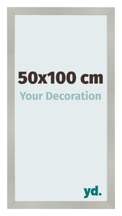 Marco de Fotos 50x100cm Plateado Mate MDF Bologna Delantera Tamano | Yourdecoration.es