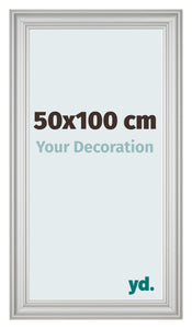 Marco de Fotos 50x100cm Plateado Mate MDF Lazio Delantera Tamano | Yourdecoration.es