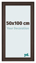 Marco de Fotos 50x100cm Roble Oscuro MDF Lazio Delantera Tamano | Yourdecoration.es