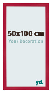 Marco de Fotos 50x100cm Rojo MDF Bologna Delantera Tamano | Yourdecoration.es