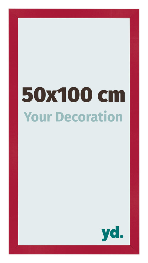Marco de Fotos 50x100cm Rojo MDF Bologna Delantera Tamano | Yourdecoration.es