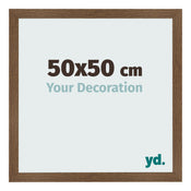 Marco de Fotos 50x50 cm Roble Rustico MDF Bologna Delantera Tamano | Yourdecoration.es