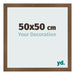 Marco de Fotos 50x50 cm Roble Rustico MDF Bologna Delantera Tamano | Yourdecoration.es