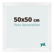 Marco de Fotos 50x50cm Blanco Vintage MDF Pisa Delantera Tamano | Yourdecoration.es