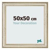 Marco de Fotos 50x50cm Brillo Metalico MDF Lazio Delantera Tamano | Yourdecoration.es