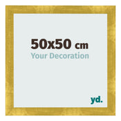 Marco de Fotos 50x50cm Dorado Vintage MDF Pisa Delantera Tamano | Yourdecoration.es